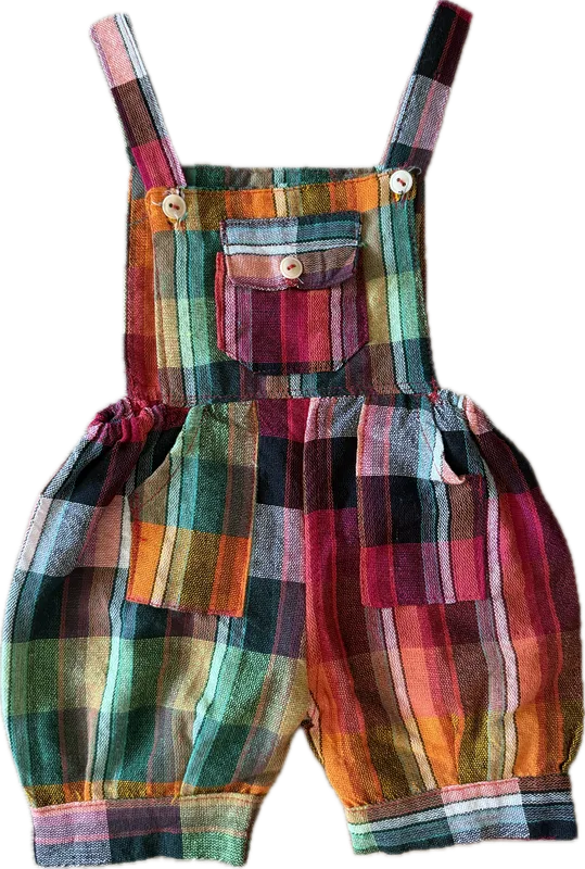 Colorful Plaid Romper