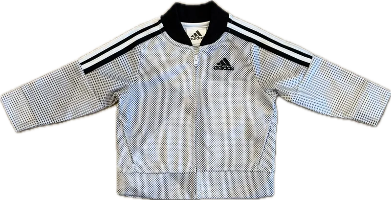 Adidas White And Black Dot Track Jacket