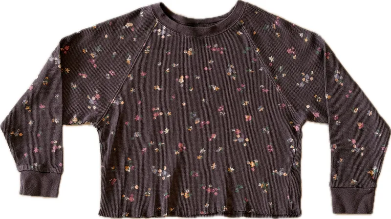 Gap Kids Floral Brown Thermal Long Sleeve