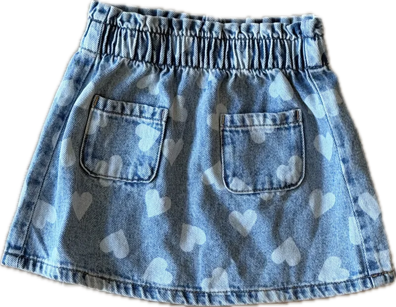 H&M Denim Heart Skirt